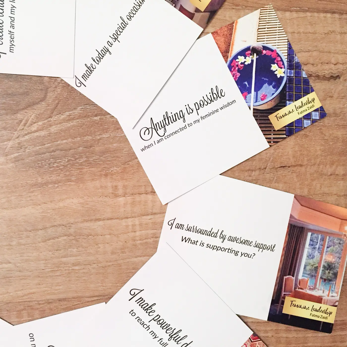 Affirmation cards from a humanKIND self-care session